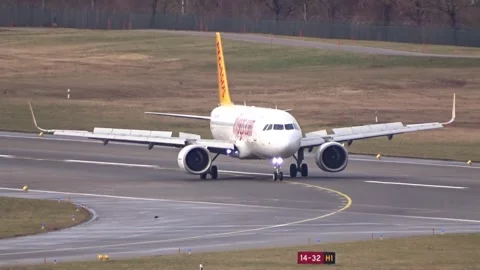 pegasus airlines airbus A320NEO Stock Video Pond5