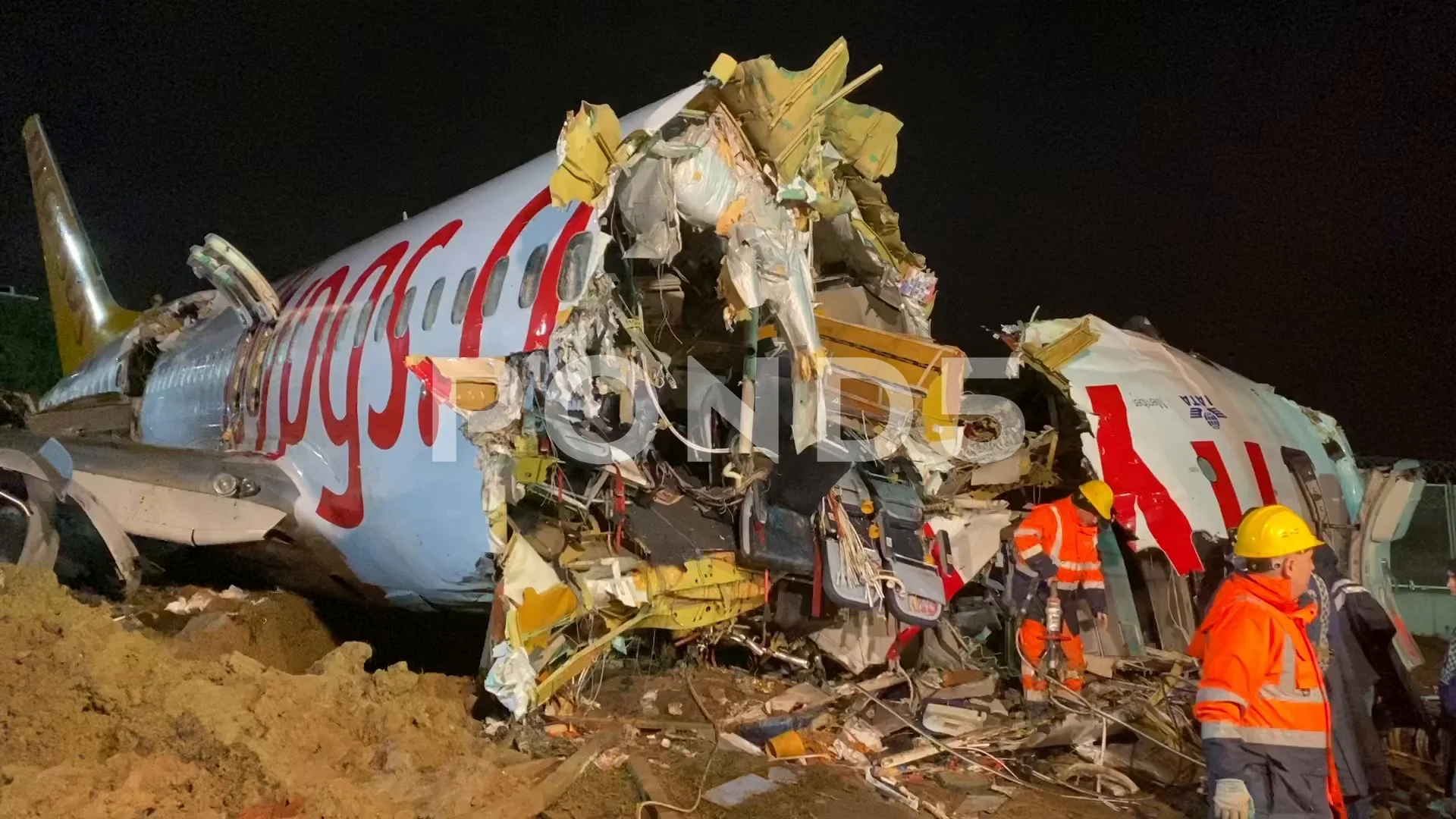 Pegasus Airlines Plane Crash Stock Video Pond5