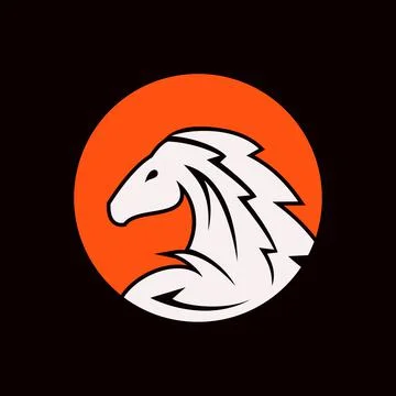 Pegasus head Stock Illustration