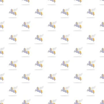 Pegasus horse flying pattern with a white background Stockillustratie