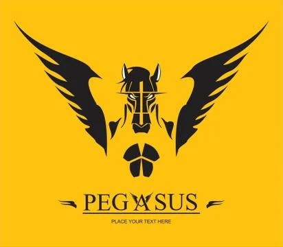 Pegasus Horse Head Stock Illustration