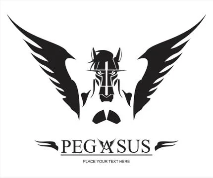 Pegasus Horse spread its wing Stock Illustration