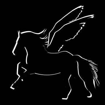 Pegasus icon Stock Illustration