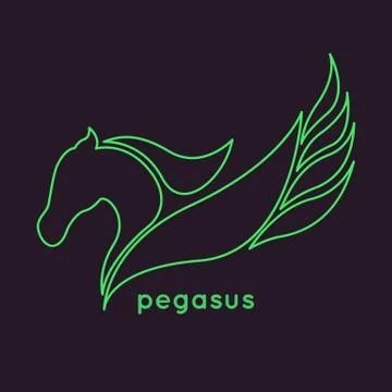 Pegasus logo vector Stock Illustration