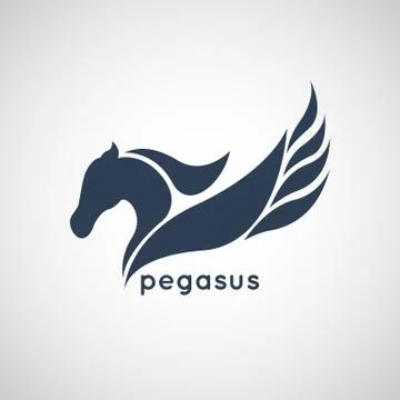 Pegasus logo vector Stock Illustration