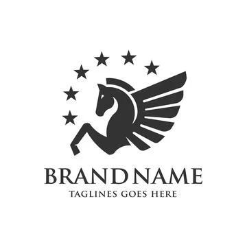 Pegasus logo vector Stock Illustration