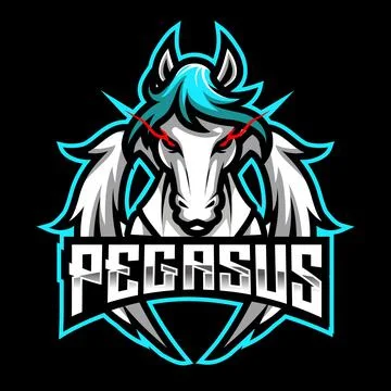 Pegasus mascot logo design vector with modern illustration concep Stock Illustration
