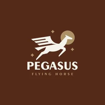 Pegasus modern logo design icon vector. Stock Illustration