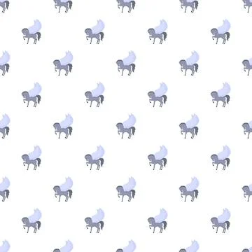 Pegasus mythical winged horse repeating seamless pattern design Stock Illustration