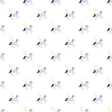 Pegasus pattern flying horse mythical creature background Stock Illustration