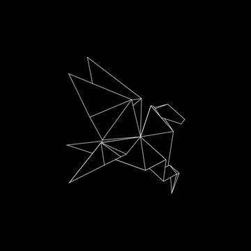 Pegasus Polygonal Lines Stock Illustration