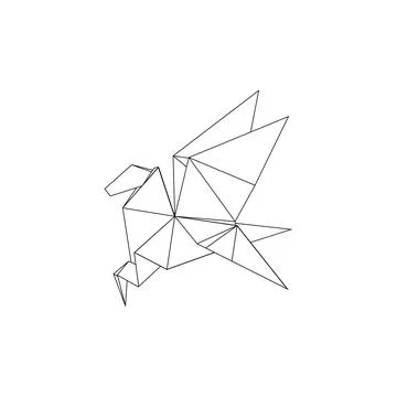 Pegasus Polygonal Lines Stock Illustration