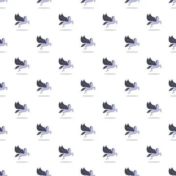 Pegasus seamless pattern for fantasy themes background Stock Illustration