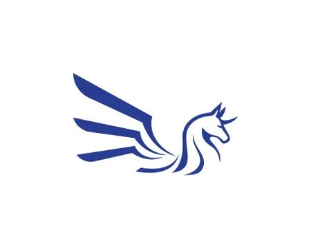 Pegasus Vector Logo Template Illustrazione stock