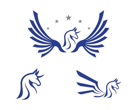 Pegasus Vector Logo Template Stock Illustration