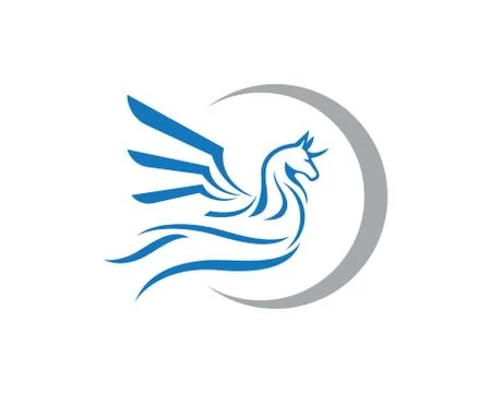 Pegasus Vector Logo Template Stock Illustration