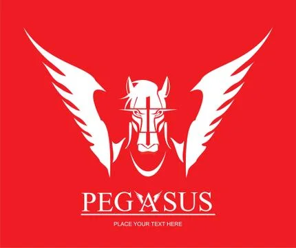 Pegasus, white pegasus Stock Illustration