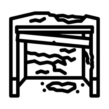 Pegboard hand tools garage line icon vector illustration Illustrazione stock