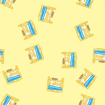Pegboard hand tools garage vector seamless pattern イラスト素材