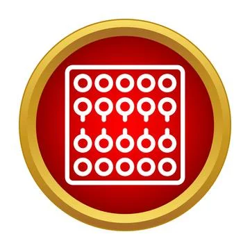 Pegboard icon representing game or progress tracking Illustrazione stock
