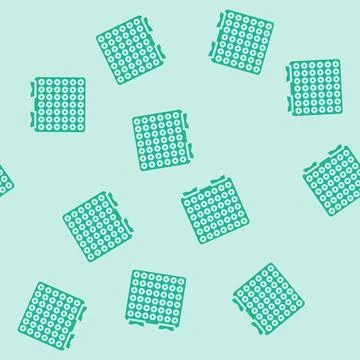 Pegboard kid bedroom glyph vector seamless pattern Stock Illustration