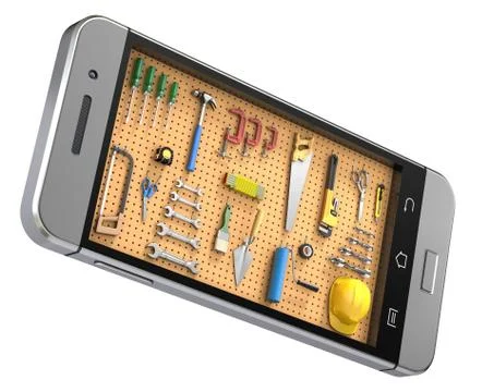 Pegboard in the mobile phone Stock Illustration