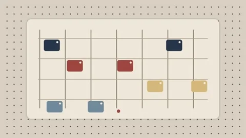 Pegboard Routine Cycle Planning Loop Video stock 342933620