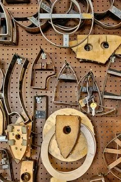 Pegboard With Tools Stock Photos