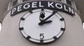 Pegel Koln Cologne Gauging Station Rhine Water Level Tower Anti Flooding Warning HD Footage