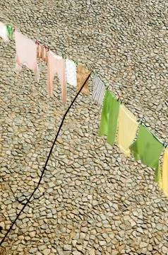 Pegged cloth Stock Photos