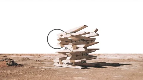 Pegs Mountain in the Dessert Stock Footage 87297426