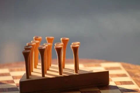 Pegs wooden game Stock Photos