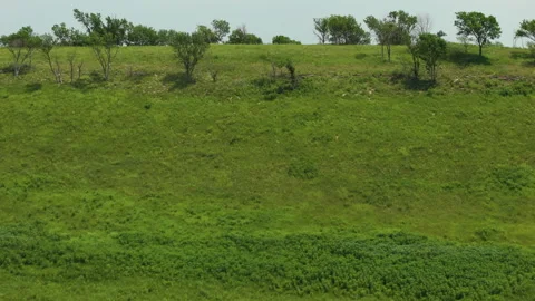 Peine Mound slow fly over midwest kansas Stock Footage 329783239