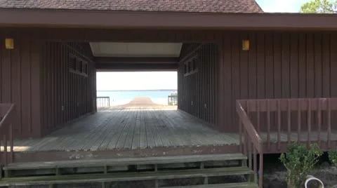 Peir/Lake Aerial Stock Footage 12732784