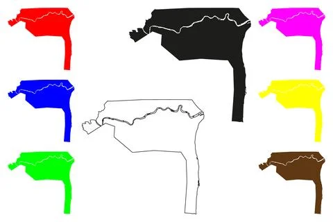 Pekan city (Malaysia) map vector illustration, scribble sketch Pekan Bandar D 스톡 일러스트