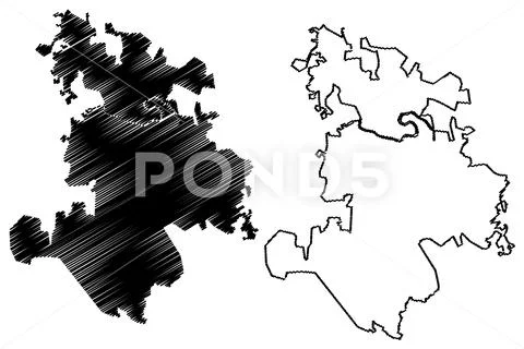 Pekanbaru City (Republic of Indonesia, Sumatra island) map vector ...