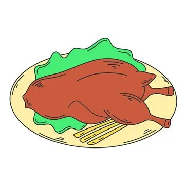 Peking duck isolated vector illustration Stock Illustration