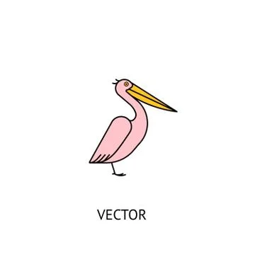 Pelican bird icon Stock Illustration