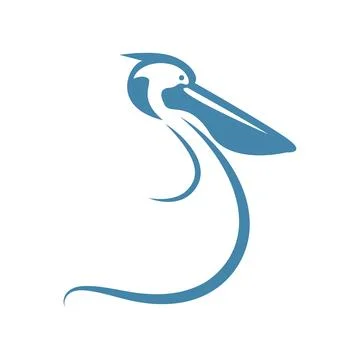 Pelican bird logo design Stock Illustration