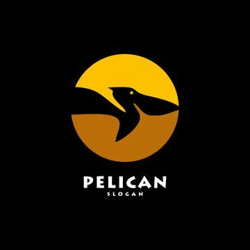 Pelican bird logo icon vector Illustrazione stock