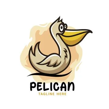 Pelican Bird Logo Vector Template Stock Illustration