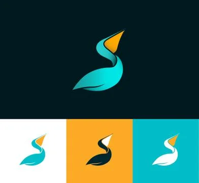 Pelican logo Stock Illustration