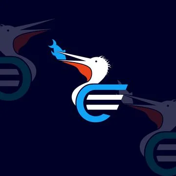 Pelican logo Stock Illustration