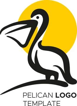 Pelican logo template Stock Illustration