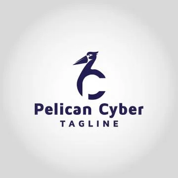 Pelican vector logo design template Stock Illustration