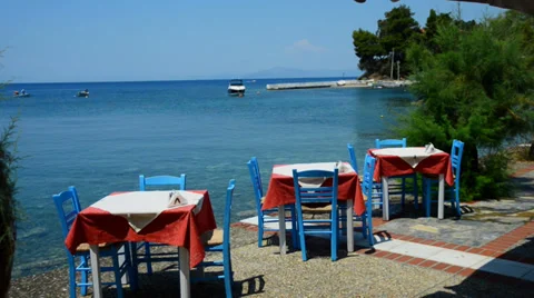 Pelion Taverna View 스톡 동영상 37207360
