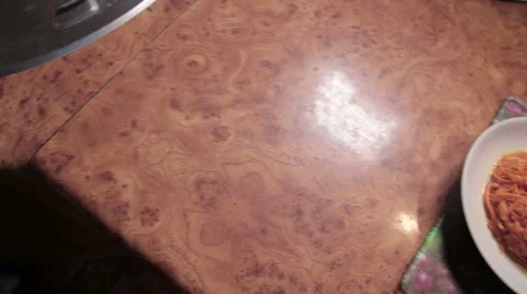 Pelled carrot lie on table, side dish Stock Footage 61492978