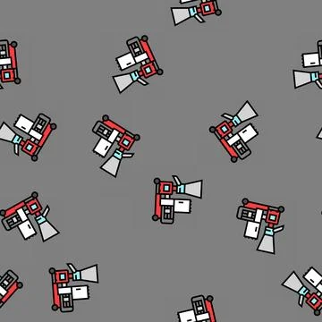 Pellet mill wood pellets vector seamless pattern Stock Illustration