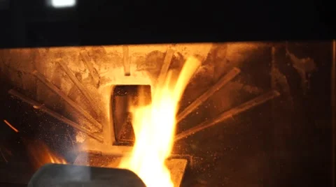 Pellet stove Stock Footage 49372743