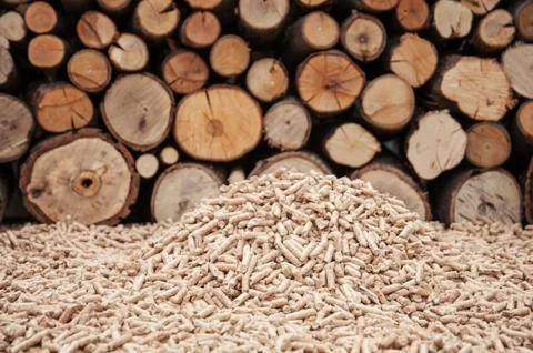Pellets- Biomas Foto stock